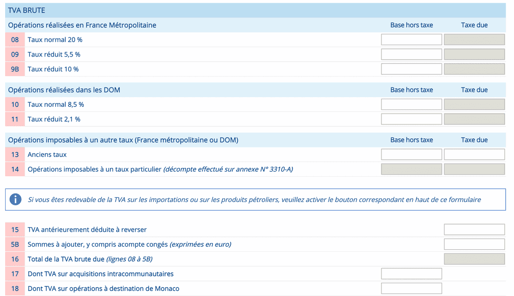 taux TVA en France
