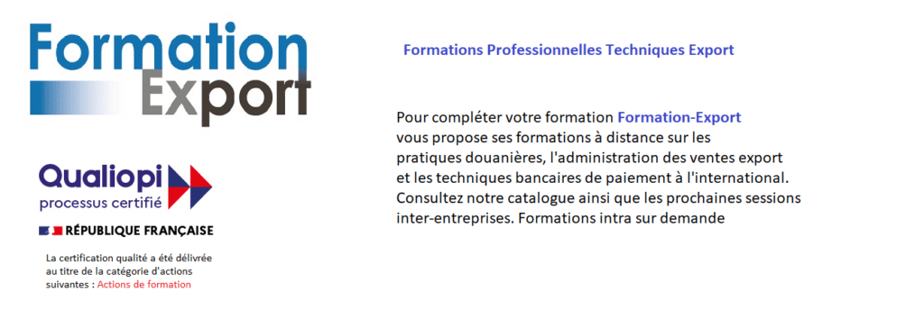 Formation douane
