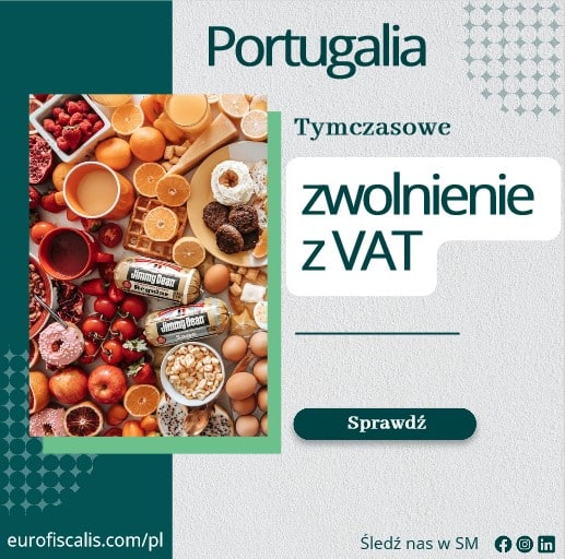 Zwolnienie z VAT w Portugalii na produkty spożywcze