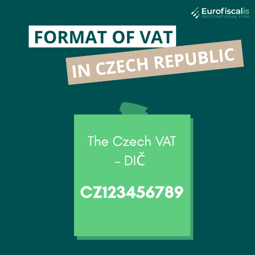 DIČ format Czech Republic Czech VAT number structure DIČ structure Czechia Czech VAT ID format DIČ composition Czech Republic VAT identification number Czech Republic format