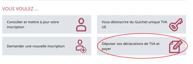 Déposer déclaration OSS