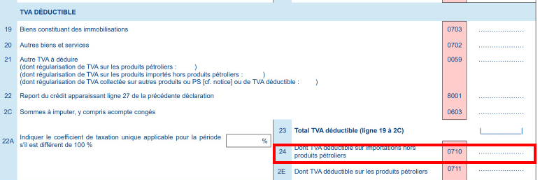 autoliquider TVA import