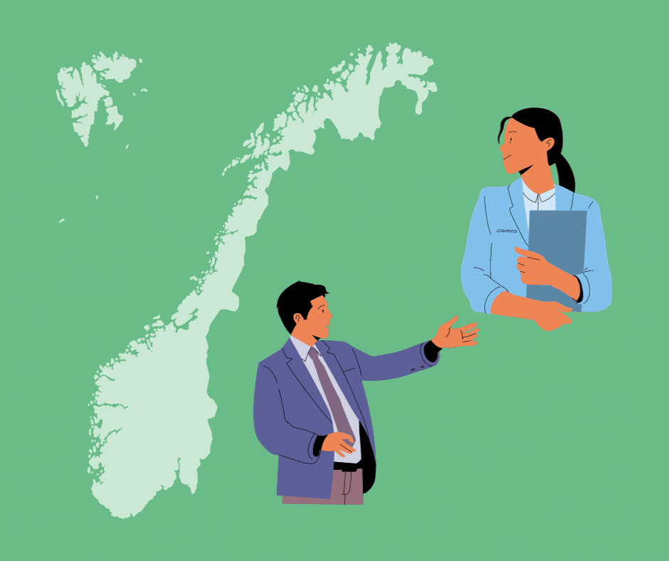 Illustration posting workers to norway