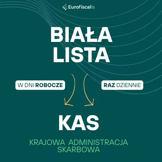 biała lista kas krajowa administracja skarbowa kiedy aktualizowana jest biala lista kiedy rachunek pojawi się na białej liście
