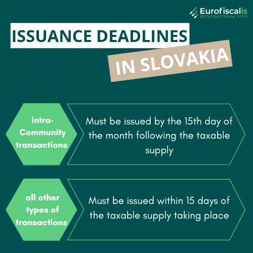 Issuance deadlines in Slovakia invoicing in Slovakia slovakia vat rate electronic invoices slovakia future einvoicing slovakia